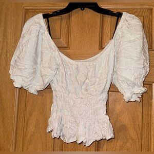 Forever 21 Cream Puff Sleeve Blouse